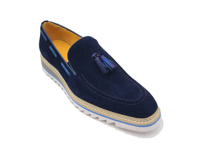 Venetian Suede Loafer with Calfskin Tassel 10 KS550-06SBROWN9  - from alligatorwarehouse.com