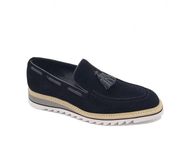 Venetian Suede Loafer with Calfskin Tassel 14 KS550-06SBROWN9  - from alligatorwarehouse.com
