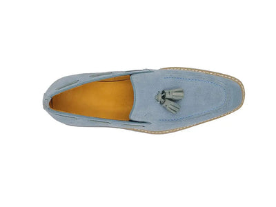Venetian Suede Loafer with Calfskin Tassel 16 KS550-06SBROWN9  - from alligatorwarehouse.com