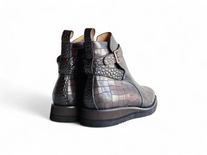 Vesper Cross Strap Buckle Boot