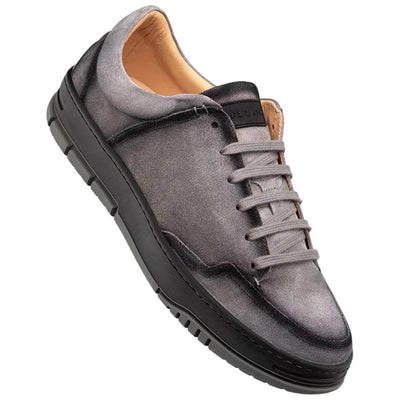 Men's Villani Suede Street Gray Sneaker By Mezlan Made In Spain Brand 1   - from alligatorwarehouse.com