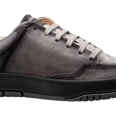 Men's Villani Suede Street Gray Sneaker By Mezlan Made In Spain Brand 4   - from alligatorwarehouse.com