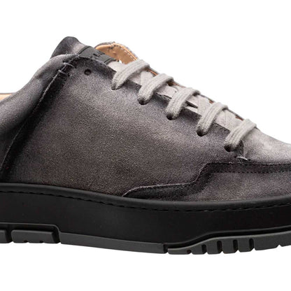 Men's Villani Suede Street Gray Sneaker By Mezlan Made In Spain Brand