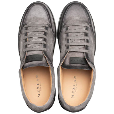 Men's Villani Suede Street Gray Sneaker By Mezlan Made In Spain Brand 3   - from alligatorwarehouse.com