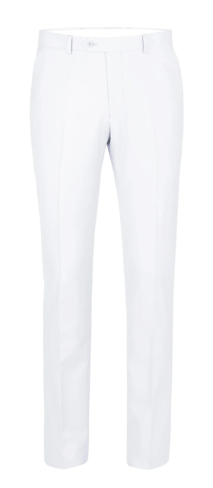 White Wedding Suit For Men - Perfect For Groom - Mens Basic Two Button Classic Fit Suit In White