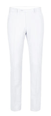 White Wedding Suit For Men - Perfect For Groom - Mens Basic Two Button Classic Fit Suit In White
