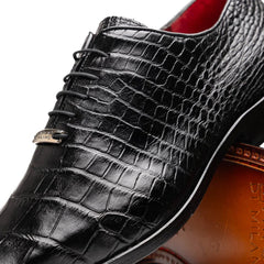 Marco Di Milano Bono Men's Shoes Genuine Alligator Dress Whole-cut Oxfords