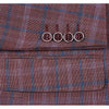Mens Two Button Classic Fit Sport Coat Blazer In Burgundy Red Windowpane Plaid 3   - from alligatorwarehouse.com