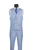 La Scale Collection-Windowpane Three Piece Suit - Light Blue 2 SO1MV2W-4_LightBlue_36S  - from alligatorwarehouse.com