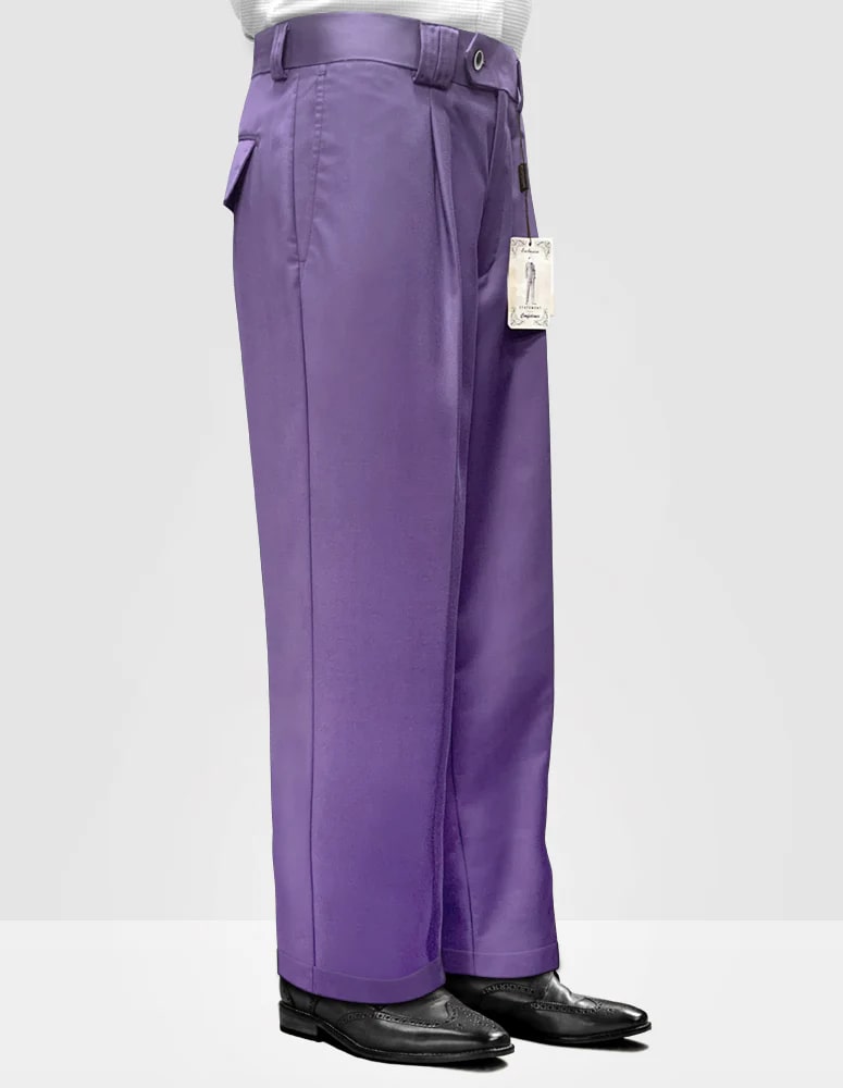 Statement Clothing | ﻿Solid Color Wide   Lavender Leg Pants