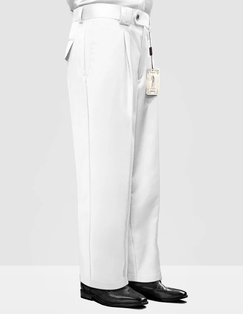 Statement Clothing | ﻿Solid Color Wide Leg Pants White