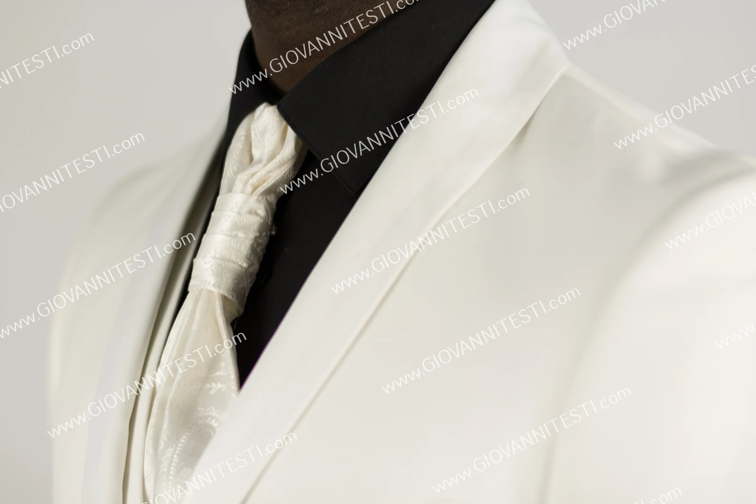 Ivory Tuxedo - Cream Wedding Suit  - Off White Groom 2 Button Lapel Suit