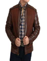 Woven Fine Leather Western Jacket