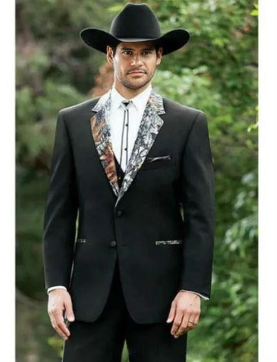 Western Tuxedo - Traje Para Hombre Novio - Cowboy Wedding Suit - Green and Brown Mix Pattern 1   - from alligatorwarehouse.com