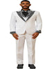White Prom Tuxedo - Perfect Wedding Suit Vested Rhinestone Lapelled 3   - from alligatorwarehouse.com