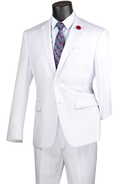 White Regular Fit Two Piece Suit 1 SO1F-2C900_WHITE_38S  - from alligatorwarehouse.com