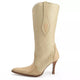 Los Altos Winter White Ostrich Leg Boot