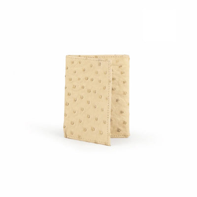 Ferrini Full Quill Ostrich Trifold Winter White 3 AATF-WW  - from alligatorwarehouse.com