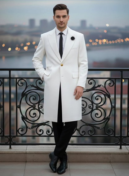 Mens White Velvet Victorian Tailcoat Tuxedo – Three Quarter Length Cutaway Stage And Wedding Jacket