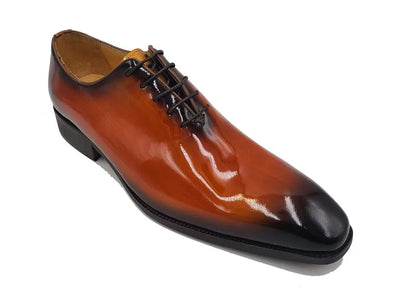 Wholecut Patent Leather Oxford 3 KS503-101PCOGNAC75  - from alligatorwarehouse.com