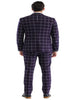 Mens Plaid Suit - Windowpane Pattern With Vest - Business Suit Burgundy 5   - from alligatorwarehouse.com