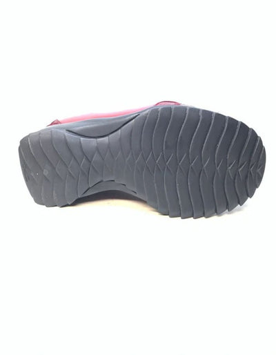 Los Altos Wine Red Ostrich Leg Lace Up Sneakers 5   - from alligatorwarehouse.com