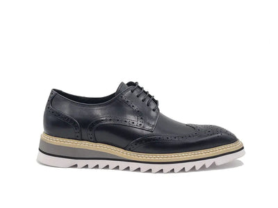 Wing-tip Blucher style Oxford with ligtweight sole 6 KS550-07NAVY75  - from alligatorwarehouse.com