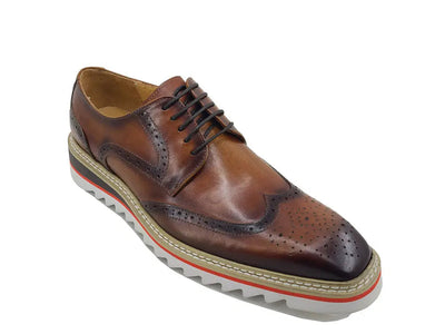 Wing-tip Blucher style Oxford with ligtweight sole 12 KS550-07NAVY75  - from alligatorwarehouse.com