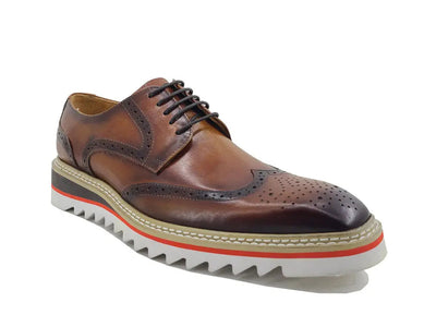 Wing-tip Blucher style Oxford with ligtweight sole 13 KS550-07NAVY75  - from alligatorwarehouse.com