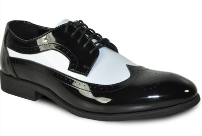 TAB-3 Oxford Formal Dress Shoes 1 6881_BLK/WHT_6  - from alligatorwarehouse.com