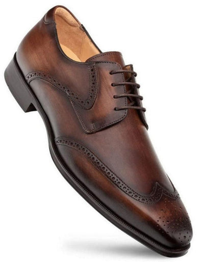 Mezlan Mens Wingtip Oxford Dress Shoe Brown 1   - from alligatorwarehouse.com
