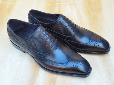 Wingtip Slip-on Oxford 4 KS509-18NAVY75  - from alligatorwarehouse.com