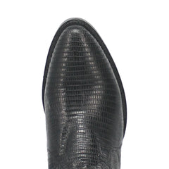 Dan Post Men’s Winston Black Exotic Lizard Leather 13” Round Toe Cowboy Boot