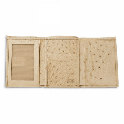 Ferrini Smooth Ostrich Trifold Winter White