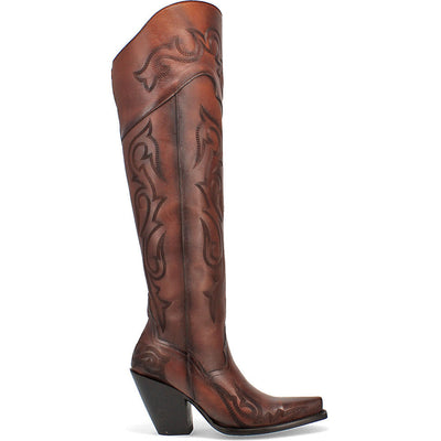 Dan Post Women’s Seductress Chestnut 20 Snip Toe Zipper Boot 1 DP3285_6_M  - from alligatorwarehouse.com
