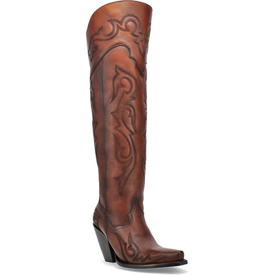Dan Post Women’s Seductress Chestnut 20 Snip Toe Zipper Boot 4 DP3285_6_M  - from alligatorwarehouse.com