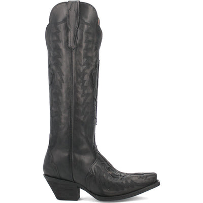 Dan Post Women’s Hallie Black 15 Snip Toe Medium Cowboy Boot 3 DP4027_6_M  - from alligatorwarehouse.com