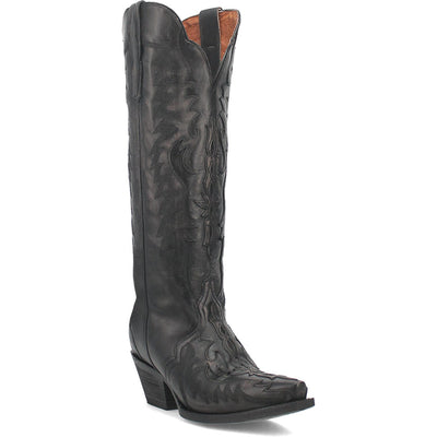 Dan Post Women’s Hallie Black 15 Snip Toe Medium Cowboy Boot 4 DP4027_6_M  - from alligatorwarehouse.com