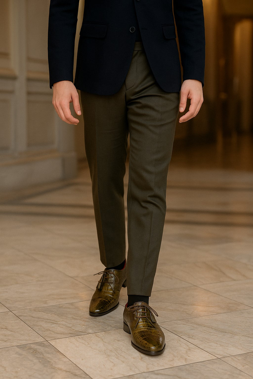 Marco Di Milano Lacio WoodGreen Caiman Crocodile Derby