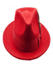 Red Dress Hat 1920s Fedora Style - Mens Classic Wool Fedora Dress Hat in Red 2   - from alligatorwarehouse.com