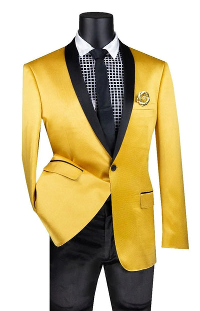 Shiny Suit - Sharkskin Tuxedo - Bright Color Gold and Mustard Tuxedo Perfect For Wedding or Prom 1   - from alligatorwarehouse.com