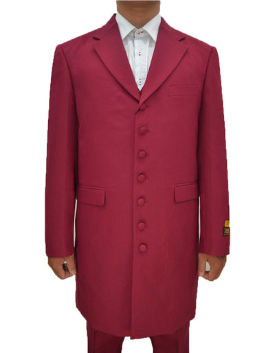 Mens Classic Vested Burgundy Suit 1 O7-0249  - from alligatorwarehouse.com