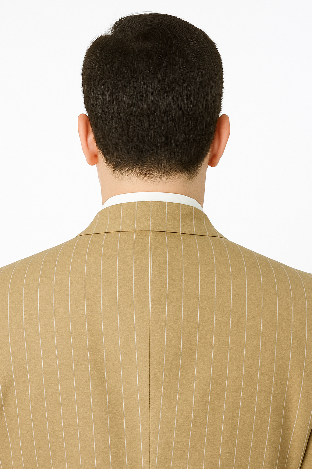 Modern Beige Pinstripe 3-Piece Suit – Office & Party Wear