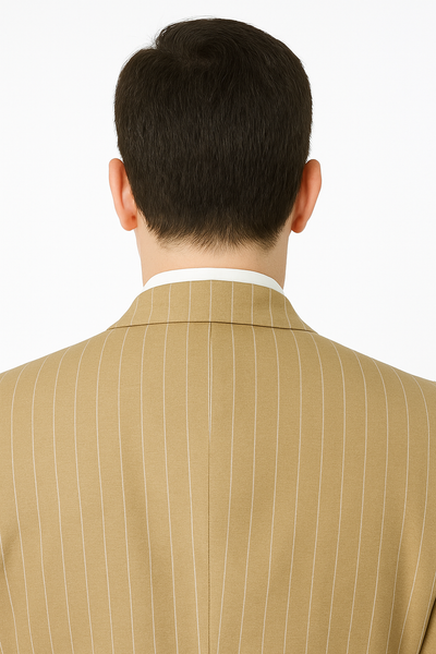 Modern Beige Pinstripe 3-Piece Suit – Office & Party Wear 6   - from alligatorwarehouse.com