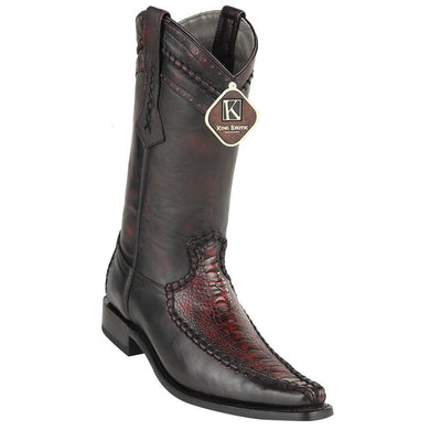 King Exotic Men's Ostrich Leg European Toe Boots 1 -01  - from alligatorwarehouse.com