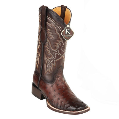 King Exotic Men's Ostrich Square Toe Boots 3 -01  - from alligatorwarehouse.com