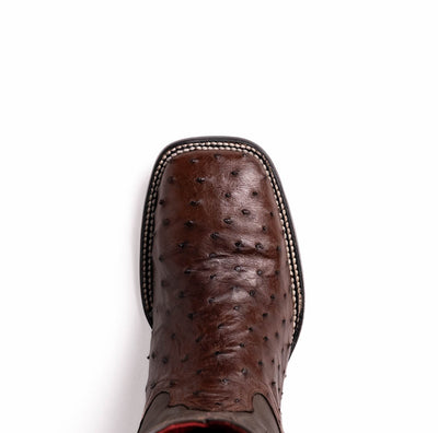 Marco Di Milano Alabama Kango Tabac Ostrich Quill Square Toe Cowboy Boots 5   - from alligatorwarehouse.com