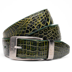Marco Di Milano Emilio Belt - Antique Green Leather Loafer