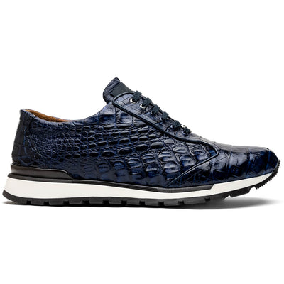 Marco Di Milano Alonzo Navy Genuine Caiman Crocodile Casual Sneakers 1 ALONZO_CAIMAN FUSCUS_NAVY_8  - from alligatorwarehouse.com