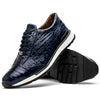 Marco Di Milano Alonzo Navy Genuine Caiman Crocodile Casual Sneakers 2 ALONZO_CAIMAN FUSCUS_NAVY_8  - from alligatorwarehouse.com